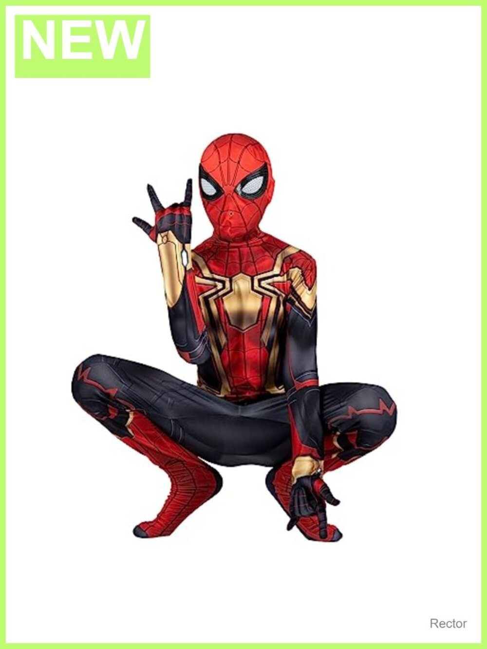 Spider-Man Youth Deluxe Zentai Costume Stretch Spandex Jumpsuit Detachable Mask